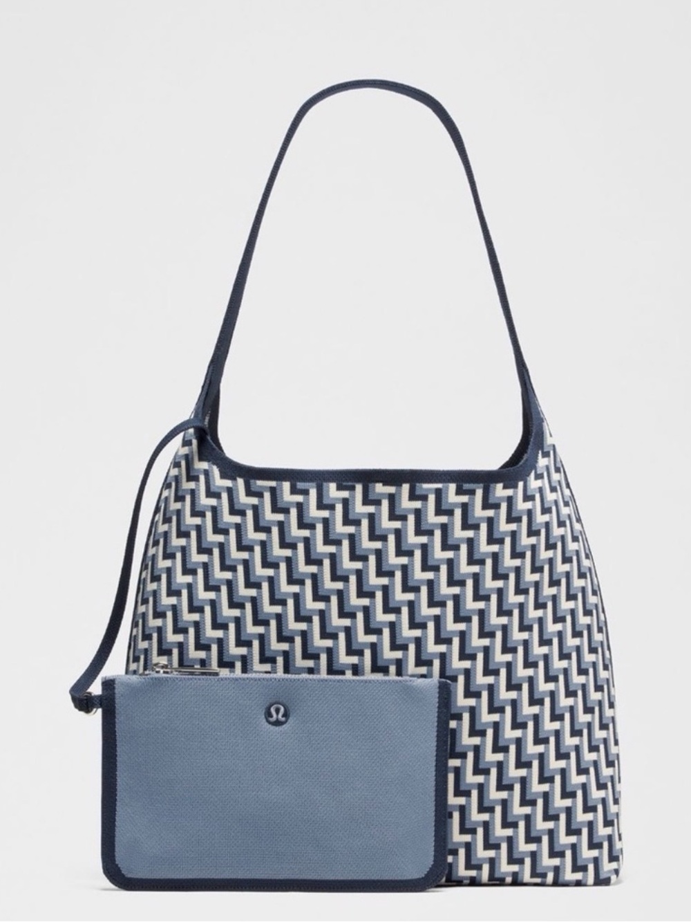 lululemon Navy & White Shoulder Bag 12L L monogram knit - Picture 2 of 6